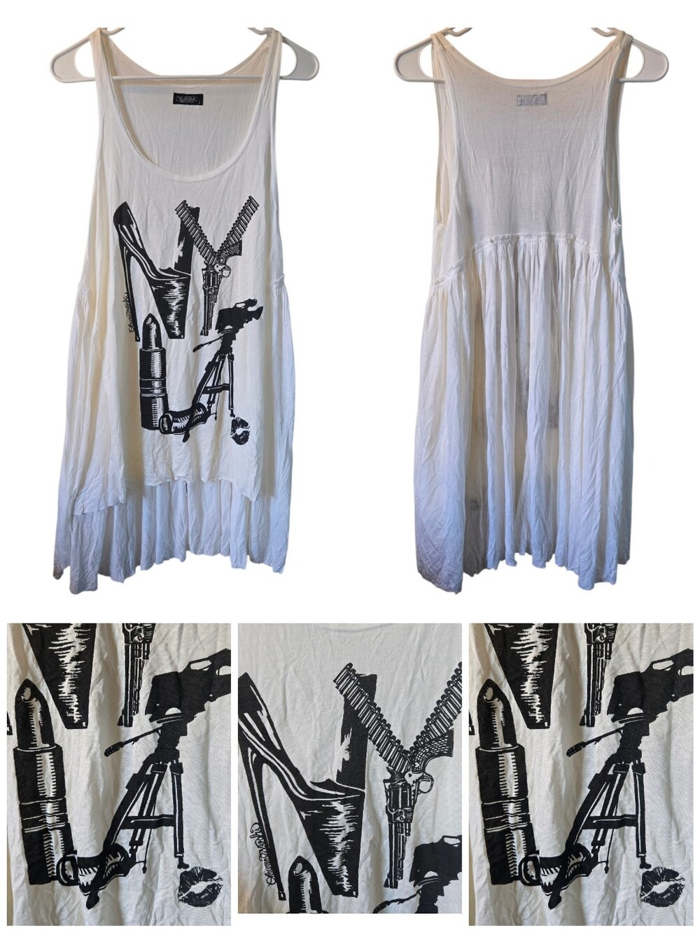 Lauren Moshi NY/LA pleated tank/tunic